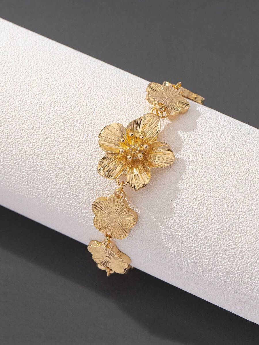 1 pieza Pulsera elegante con forma de trébol de cinco hojas en estilo vintage, diseño único, regalo personalizado, adecuado para mujeres, Día de la Madre, boda