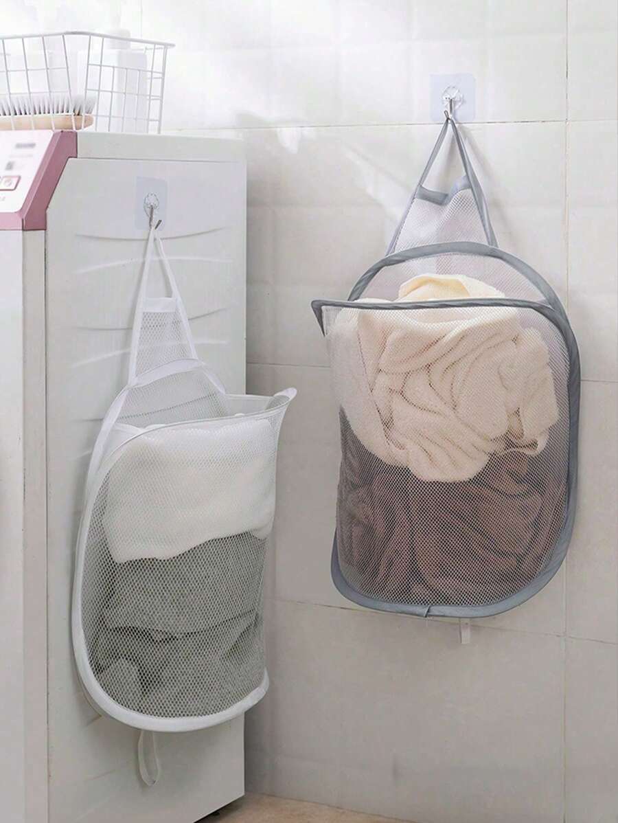 1/2/4pcs Foldable Wall-Mounted Laundry Hamper Clothes Dirty Laundry Hamper Hanging Laundry Hamper Suitable For Bathroom Bedroom