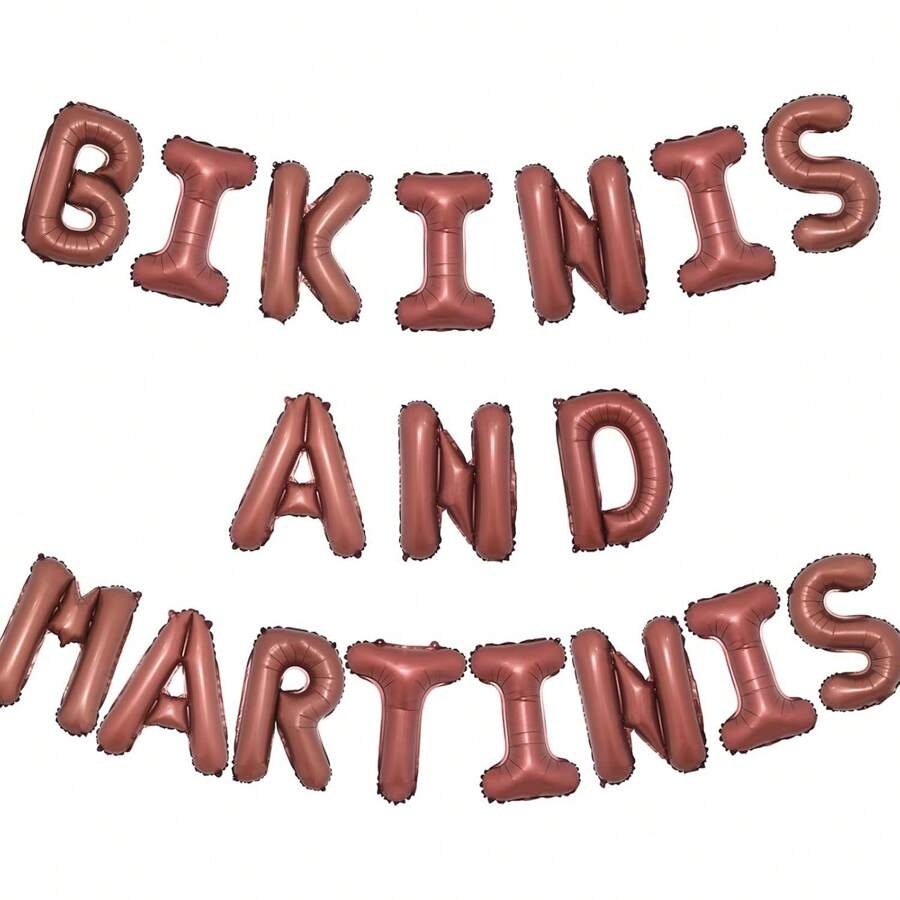 18 szt. Bikini i Martini dekoracje na wieczór panieński Bikini i baner Martini Brązowy Martini dekoracje na imprezę Plaża Bach Lato Tropikalny basen dekoracje na wieczór panieński dla kobiet