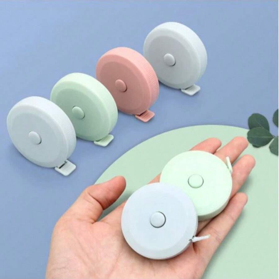 1pc Retractable Tape Measure For Body Measurement, Sewing Tape Soft Tape Measure For Tailoring Fabric Cloth, Craft Weight Loss Measurement 60 Inches 1.5 Meters Double-Sided Ruler