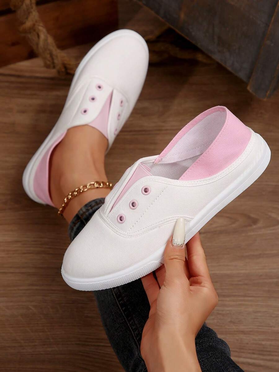 Scarpe di tela stile universitario per donna, nuove scarpe sportive primaverili casual, scarpe vulcanizzate bianche
