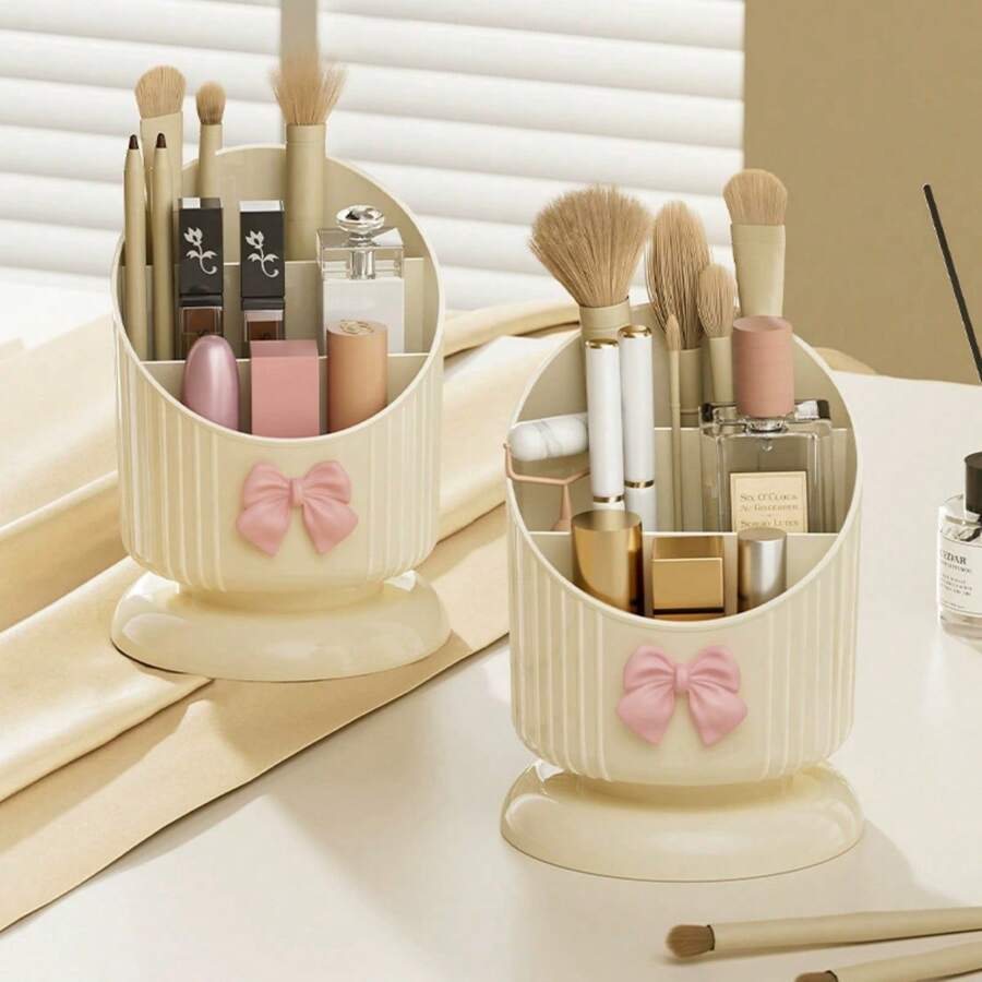 High Capacity Makeup Organizer Box, Multi-Compartment Cosmetics Storage Container For Bedroom Vanity, Lipstick, Eye Shadow Back To School