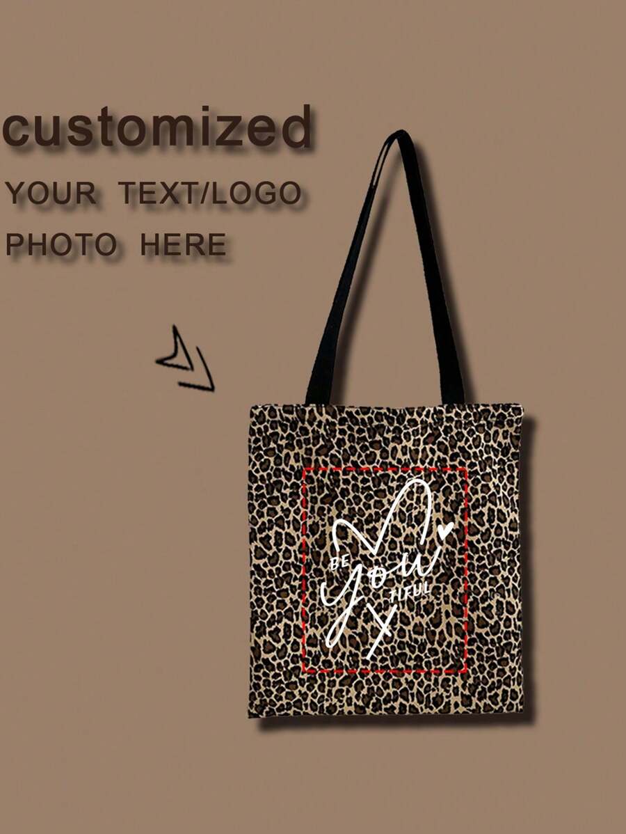 1 pièce Sac fourre-tout en canevas personnalisé, imprimé paysage/illustration, design unique, pliable, grande capacité, léger, mode, sac à épaule décontracté