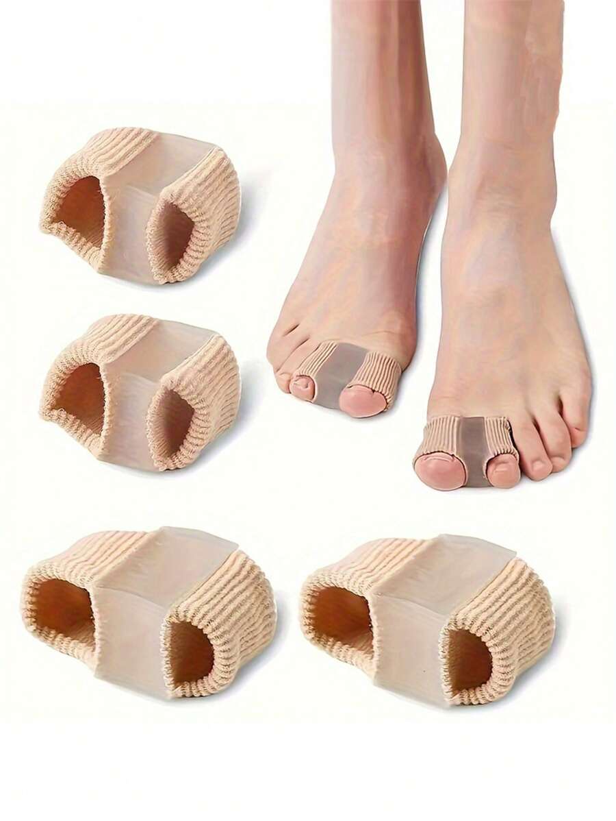 1/2/4/6/10pcs Toe Separators For Overlapping Toes - Comfortable Velvet Fabric, Ideal For Night & Home Use - Perfect Gift For Mother's Day