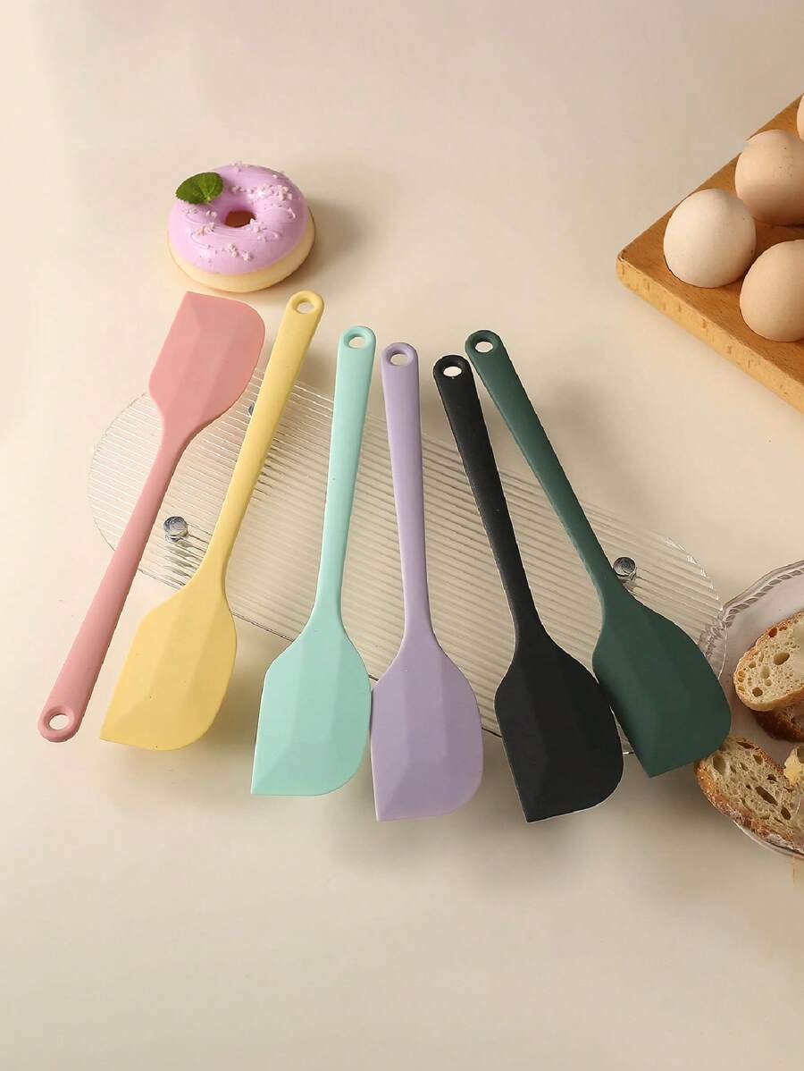 1 pieza (9,4 pulgadas) Espátula de silicona sin costuras, resistente al calor, raspador suave de cocina, espátula para revolver crema, para cocinar y hornear