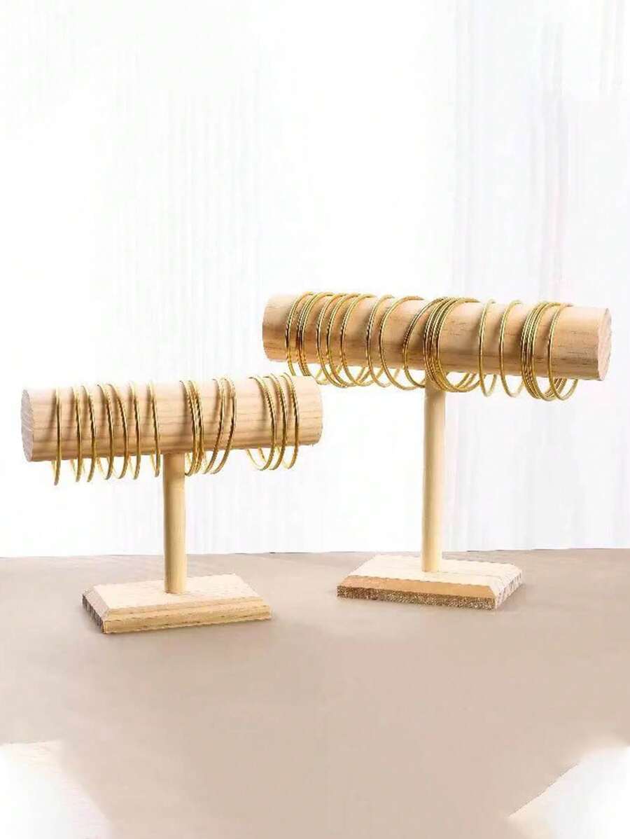 1 pièce Support de présentation en bois pour bracelet/jonc/montre, présentoir à bijoux. Organisateur de rangement d'été, cadeau de retour à l'école