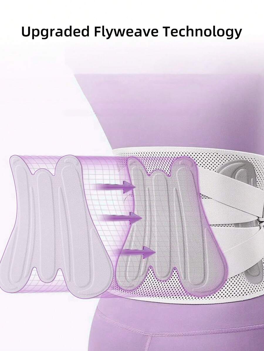 Back & Waist Support Belt With Cooling Fabric, Wide Strap & Secure Fly-Knit Fixation For Extra Comfort Gym Gym Accessories Fajas Lumbares