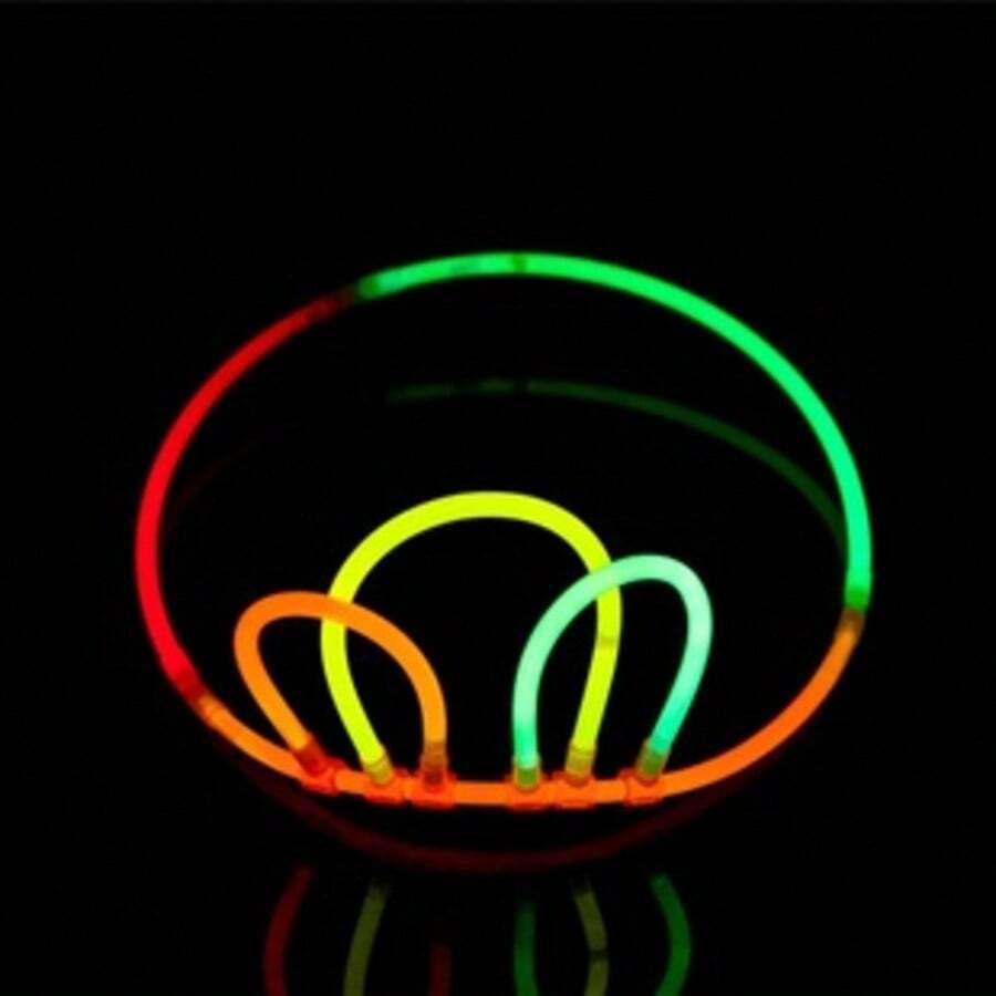 Set aros luminosos - Anillos de neón de colores que se iluminan, accesorios que brillan en la oscuridad para festivales, raves y eventos al aire libre
