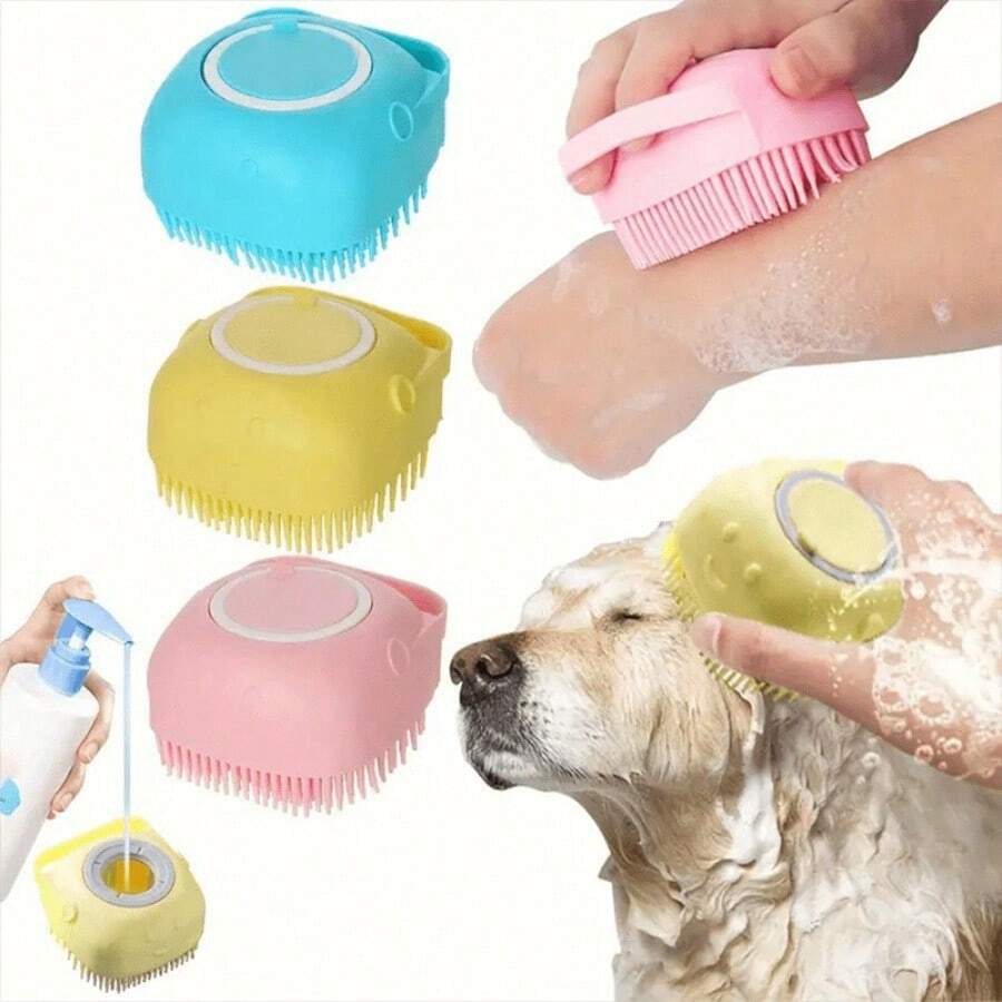 Cat/Dog Lover Gift And Dog/Cat Mom Love Pet Bath Brush Dog Lover And Dog Mom Love Massage Brush Silicone Cat/Dog Lover Gift And Dog/Cat Mom Love Pet Bath Brush For Bathing Dog Lover And Dog Mom Loves And Cat Lover And Cat Mom Loves