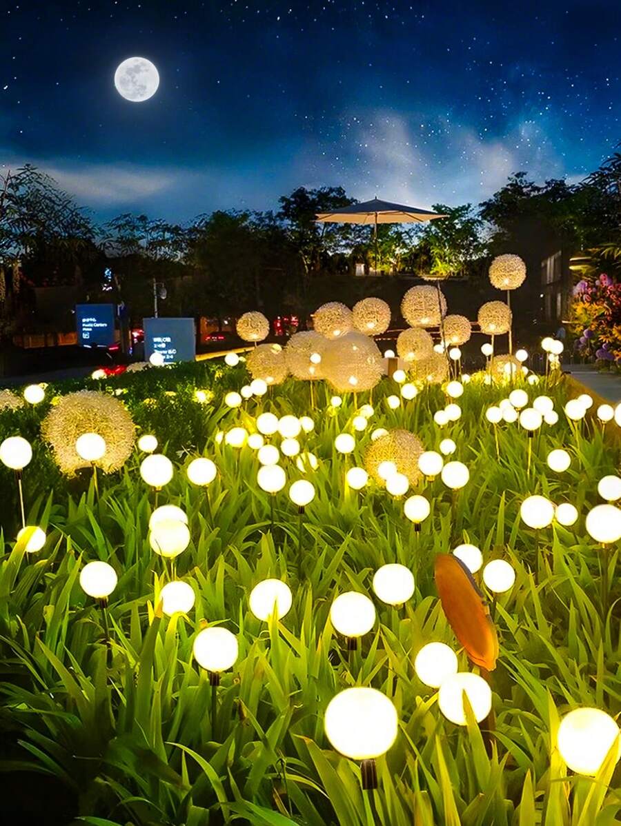 Firefly Solar Garden Light Outdoor 1/2/5 Packs Firefly Light Waterproof Swinging Garden Light Suitable For Small Road Decoration Christmas Decoration Courtyard Decoration Terrace Landscape Decoration Garden Decoration Courtyard Decoration, 6 LEDs Per Piece