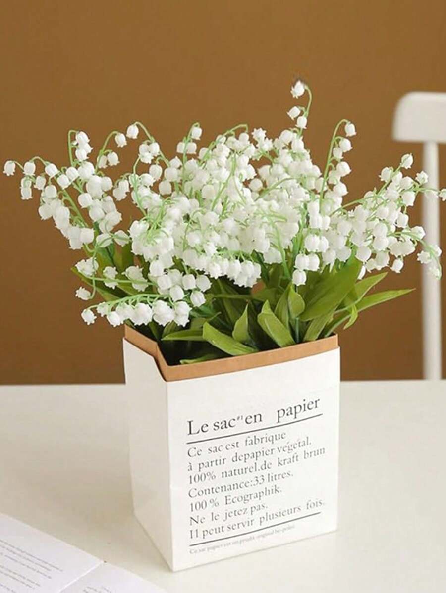 6/12 Stücke künstliche Blumen Windspiele Orchidee Hochzeitsstrauß zum Festhalten, Familie Garten Hochzeitsfeier Büro Dekoration Hochzeitsdekoration Braut Blumen zum Festhalten