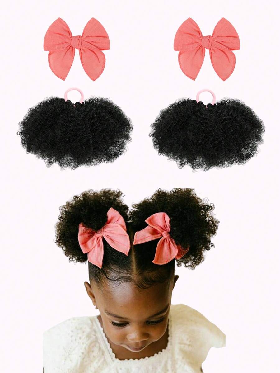 1pc Girls Cute Hair Bun Decorative Hair Scrunchie Accessory For Adding Volume