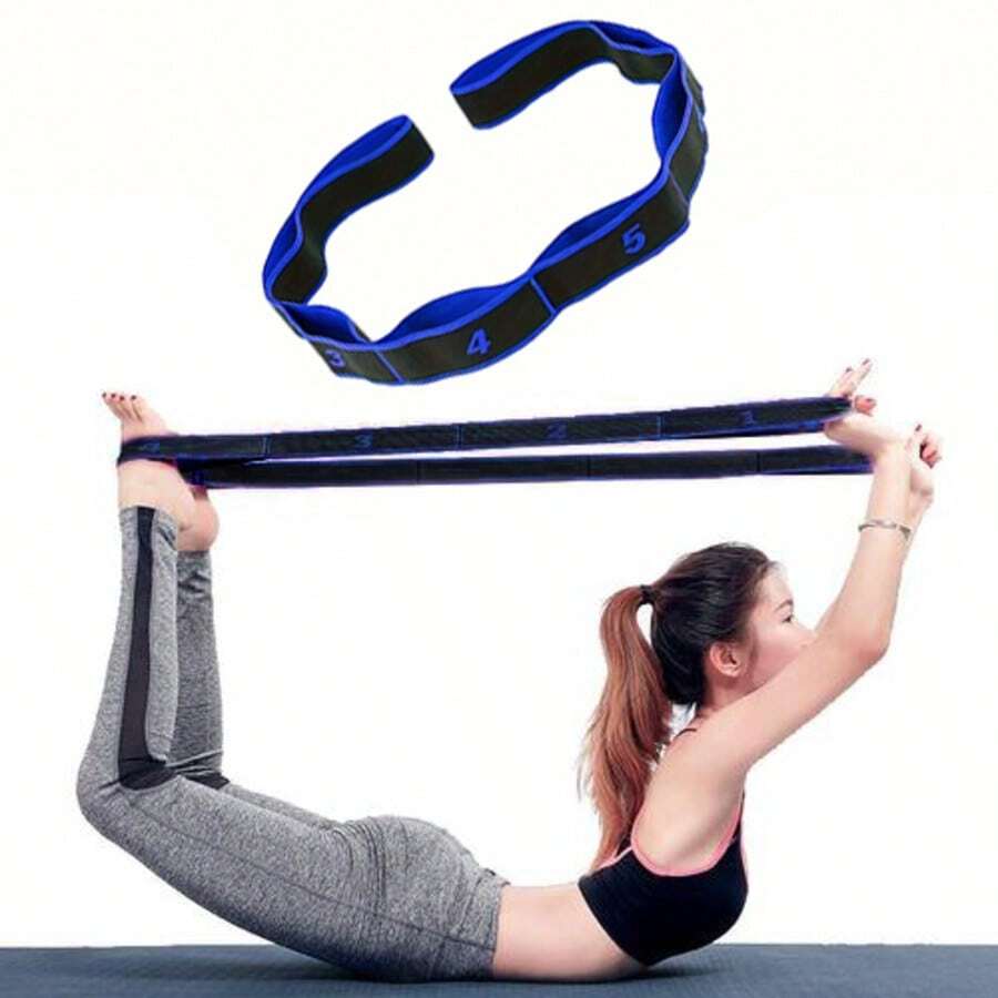 Yoga Elastic Resistance Band With 8 Segmented Stretching Rope, Home Fitness, Pilates Training