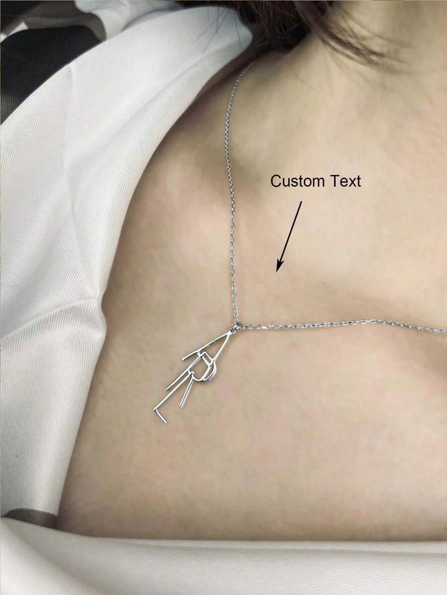Custom Superimpose Name Necklaces For Women 18 K Gold Color Stainless Steel Letter Necklace Hip-Hop Punk Minimalism Custom Jewelry DIY Gifts Korean Style Cool Style