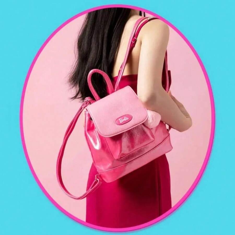 Barbie Pink New Large Capacity Student Backpack, Girl Gift Bag Women's Shoulder Bag, Multifunctional, Phone Bag, Women's Cute Backpack, Travel Backpack Student Backpack Decor Back To School