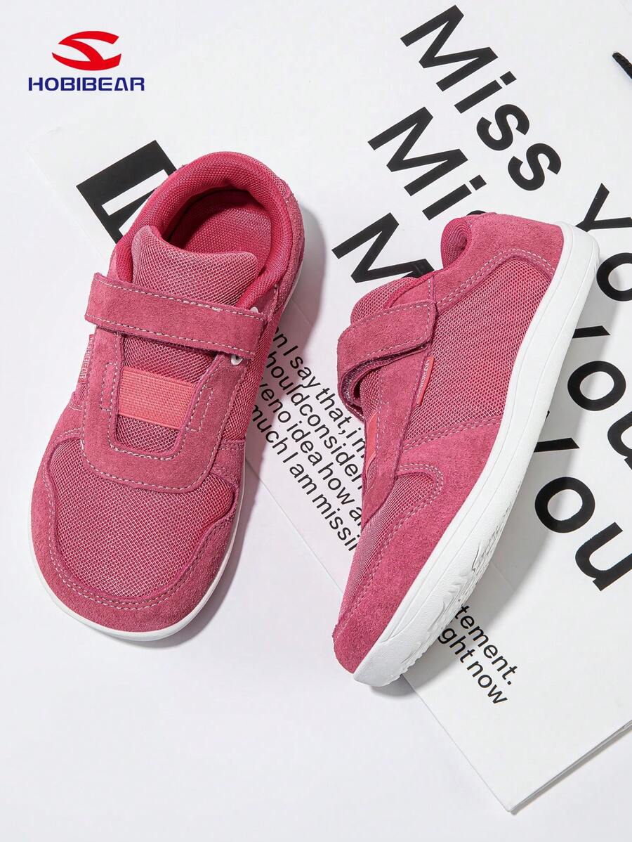 Zapatos descalzos para niños y niñas de HOBIBEAR, suela de goma antideslizante, parte superior de malla, puntera redonda, livianos y cómodos zapatos planos para correr al aire libre, adecuados para todas las estaciones, zapatos para verano al aire libre