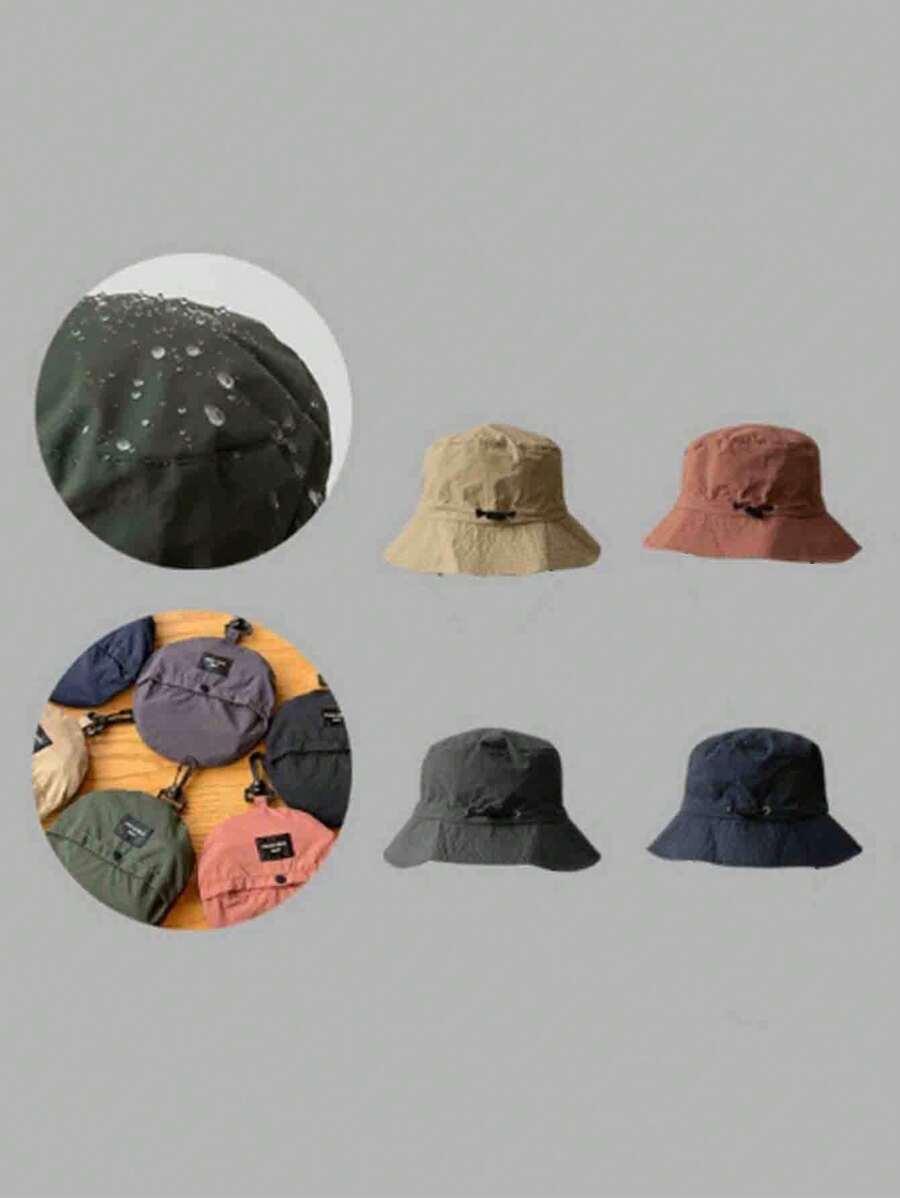 1 pieza Sombrero de cubo plegable y empacable, protección UV, sombrero de sol delgado y de secado rápido para exteriores, pesca, ciclismo para hombres y mujeres