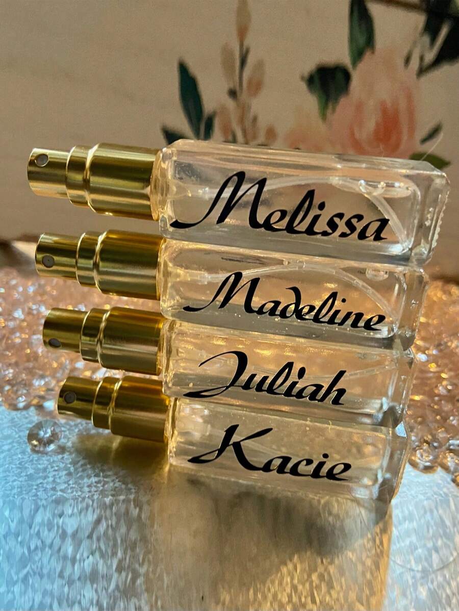 Bouteille de parfum recharegeable personnalisée et sur mesure, parfaite pour les faveurs de mariage, les cadeaux pour les demoiselles d'honneur, les cadeaux de couple, les cadeaux pour la Saint-Valentin et la fête des Galentines, les cadeaux pour la fête des mariées
