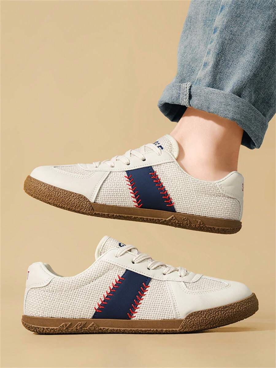 Zapatos de lona transpirables para hombres, zapatillas deportivas de moda con cordones, zapatos de skate deportivos retro