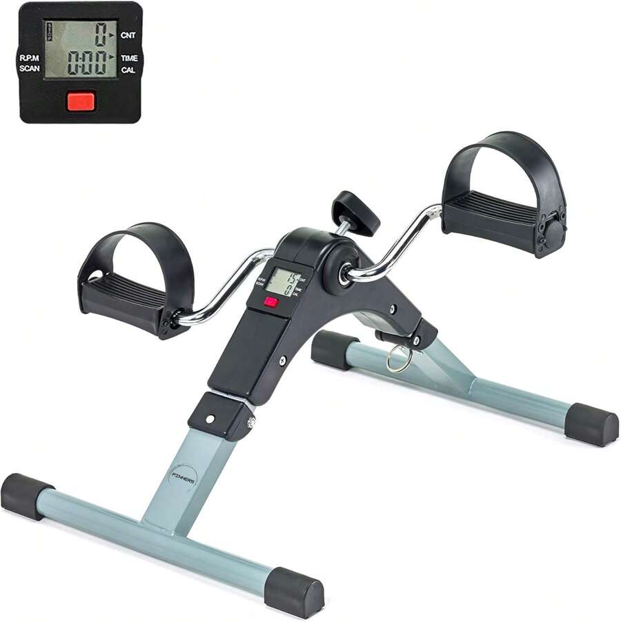 ALLINLIFE Pedales de ejercicio estático, minibicicleta estática plegable, pedaleador estático, equipo de ejercicio para el hogar, pedales para personas mayores, pedaleador para personas mayores, pedaleador
