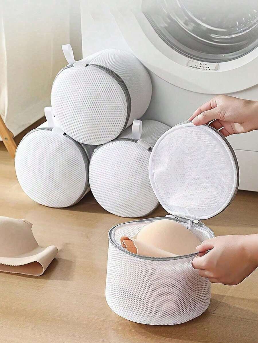 White Lingerie Laundry Bags, Bra Laundry Bags With Zips, Honeycomb Mesh Material, Effective Filter Impurities, Supporting Frame Effectively Prevents Deformation During Laundry, Suitable For Bra, Delicates,Sweater,Hosiery, Lingerie