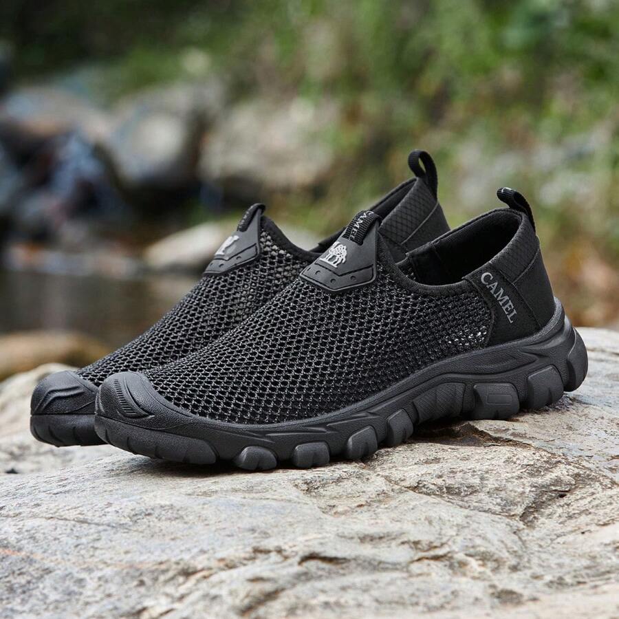 CAMEL CROWN Men's Sports Casual Shoes, Spring Creek Trekking Breathable Mesh Slip-On Walking Shoes