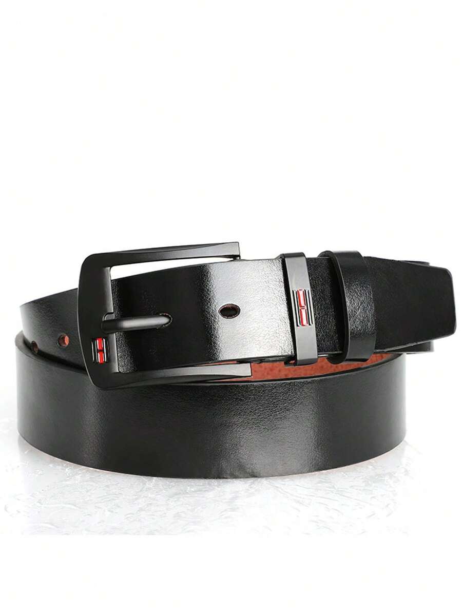 1pc Men's Belts, Casual Daily Formal Belts, Jeans, Fashionable Needle Buckle Belts, Handmade Belts Suitable For Work, Business, And Travel