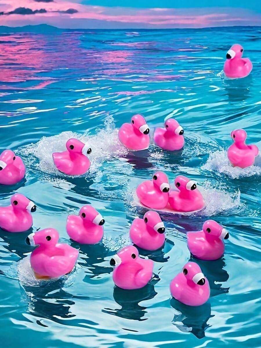 19/45pcs Pink Flamingo Figurines, Limited Time Offer, Resin Decorations For Outdoor Holiday, Tabletop, Indoor Decor, Crafts, Party Supplies And Small Gifts