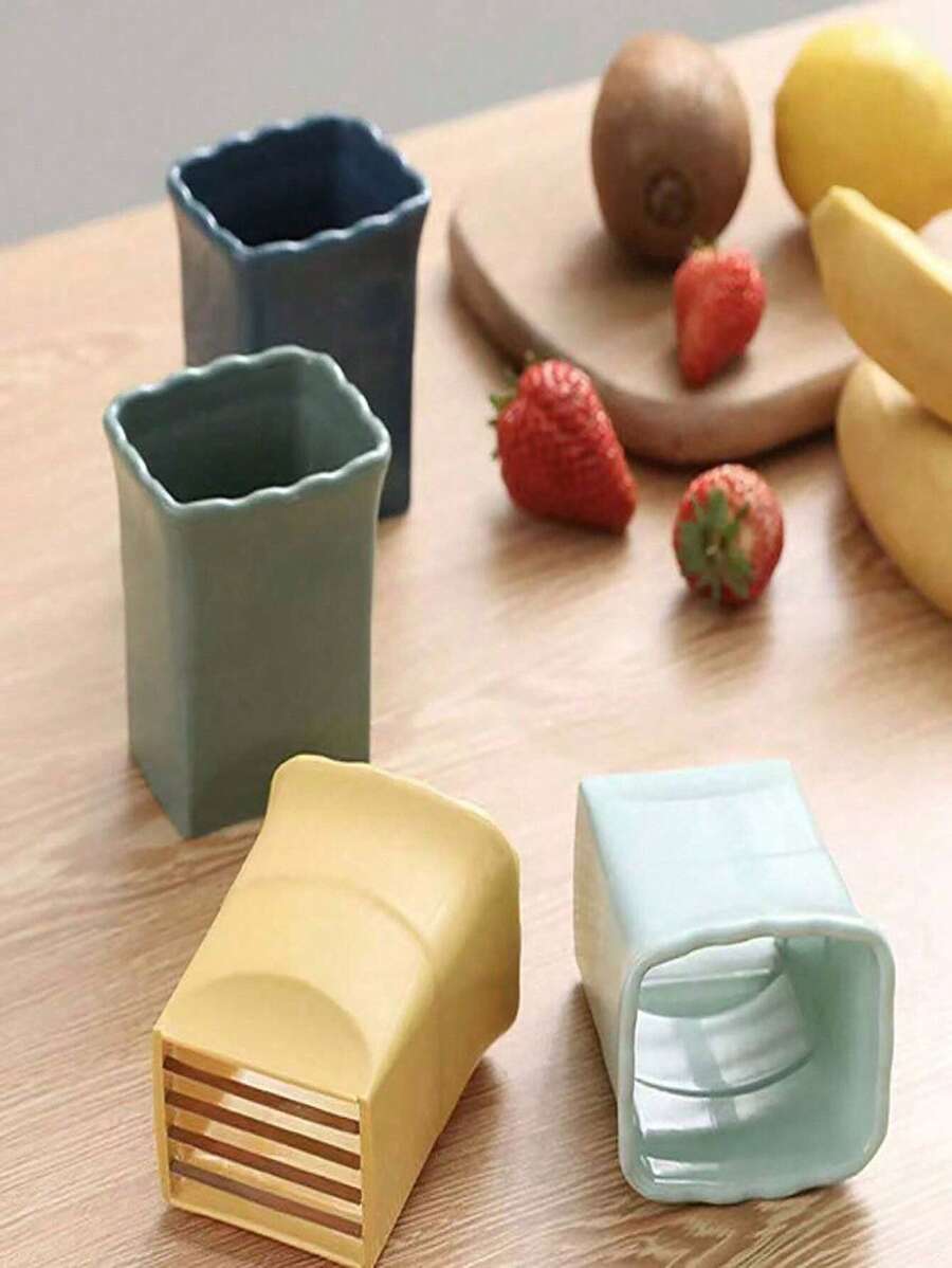 1 pieza Cortador de tazas, cortador de frutas portátil, cortador de huevos, cortador de fresas de acero inoxidable, cortador rápido de ensaladas de fresas, cortador de plátanos, utensilios de cocina, herramientas de cocina, cortador de frutas multifuncional - Cortador reutilizable de plátano, fresa y huevo - Utensilios de cocina lavables y de fácil preparación, nuevo cortador de frutas mini de 2023 - Cortador de fresas de acero inoxidable