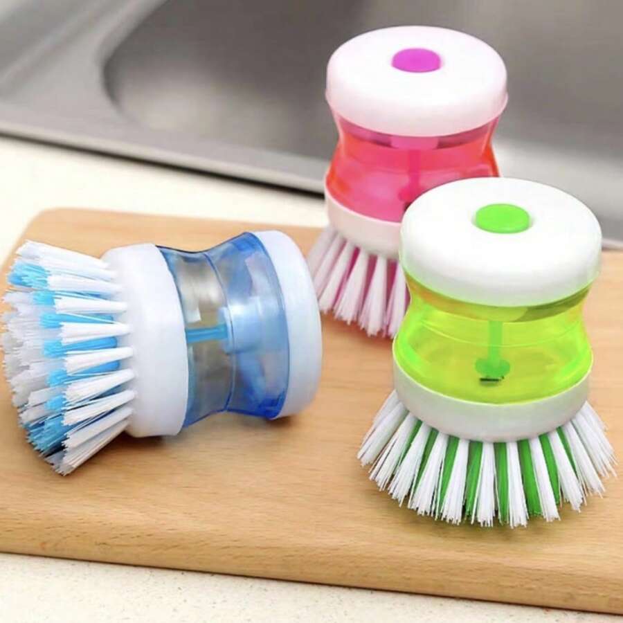 Escova Escovinha com Dispenser de Detergente para Louça Limpeza Pia Fogão