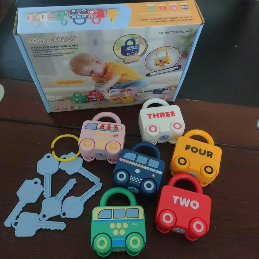 Inspiring Imagination: Early Learning Train Lock - Creative Key Matching Game (3-6 Years Old) Children's Educational Toy Set - Colorful Keys And Lock Puzzles, Train Track Toys - Enhance Positive Thinking And Hands-On Abilities - Perfect Birthday Or Holiday Gift For Parents And Kids