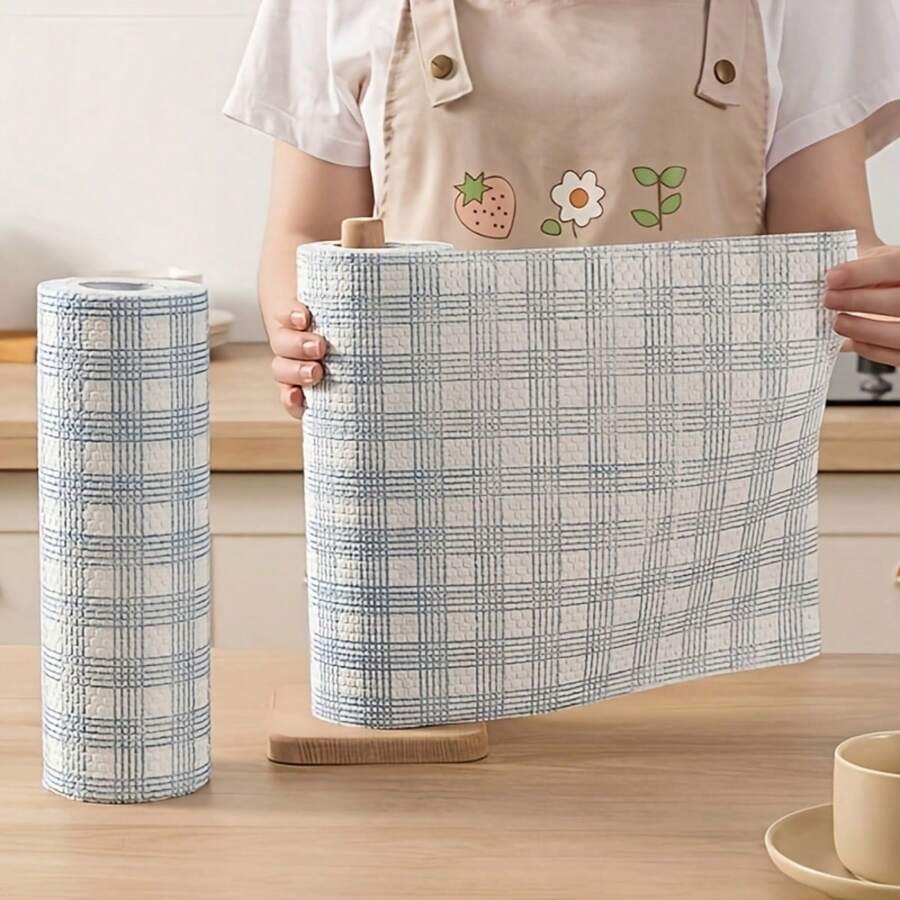 1pc Lazy Person's Kitchen Disposable, Washable, Dry-Wet Dual-Purpose, Thickened Oil-Removing Cleaning Paper Towel, Non-Stick Dishwashing Cloth, Washable, Dry-Wet Dual-Purpose, Thickened Oil-Removing Cleaning Paper Towel, Non-Woven Fabric Dishwashing Cloth, Household Dishwashing Cloth, Household, Cleaning, Multi-Functional Thickened Dishwashing Cloth