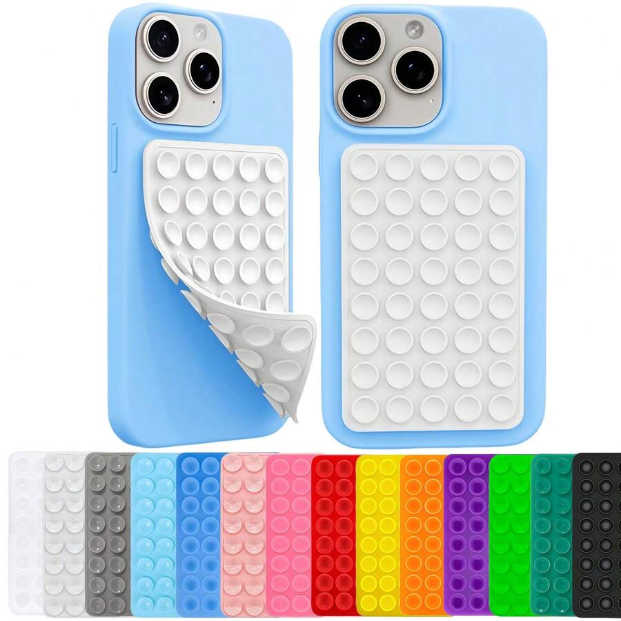 Silicone Suction Cup Phone Case Mount Double Sided,Silicone Octo Cup Buddy Sticky Grip Holder For Cellphone, Hands-Free Phone Accessories Strong Grip Holder For Selfie And Video
