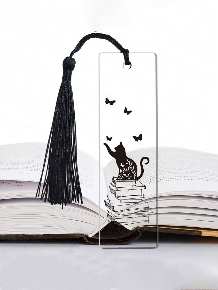 2pcLady Cat Book Marks Inspirational, Fun Bookmarks, Suitable For Students, Teachers, School Home Office Supplies, Book Lovers, Cat Lovers, Girl Friends, Sisters, Female Gifts