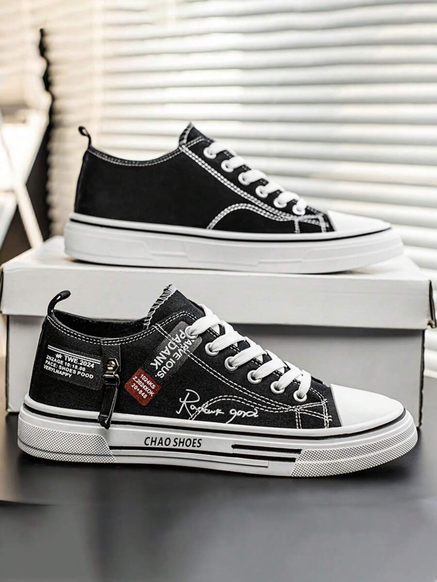 Men's Breathable Canvas Shoes, Comfortable Summer Soft Bottom Casual Sneakers, Student Fashion ,Gym