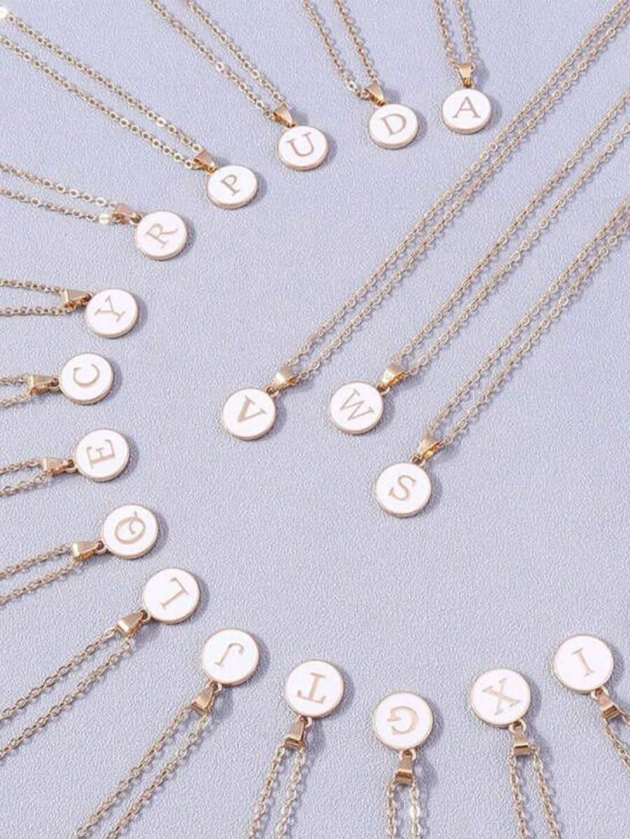 Fashionable A-Z 26 Letter Necklace, Exquisite Initial Name Clavicle Chain Necklace, Women's Fashion Jewelry Collar Gift, Great For Mother's Day