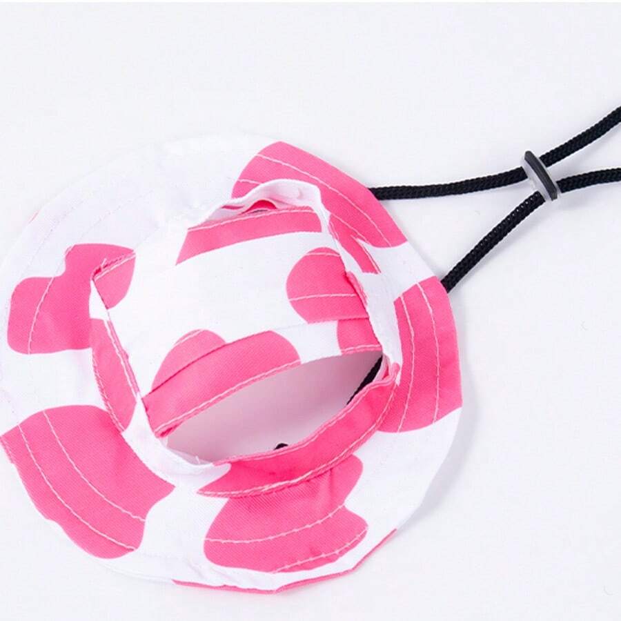 Adjustable Pet Dog Cat Summer Sun Hat, Bucket Hat Design, Prevents Falling Off, Perfect For Outdoor Walking, Photography