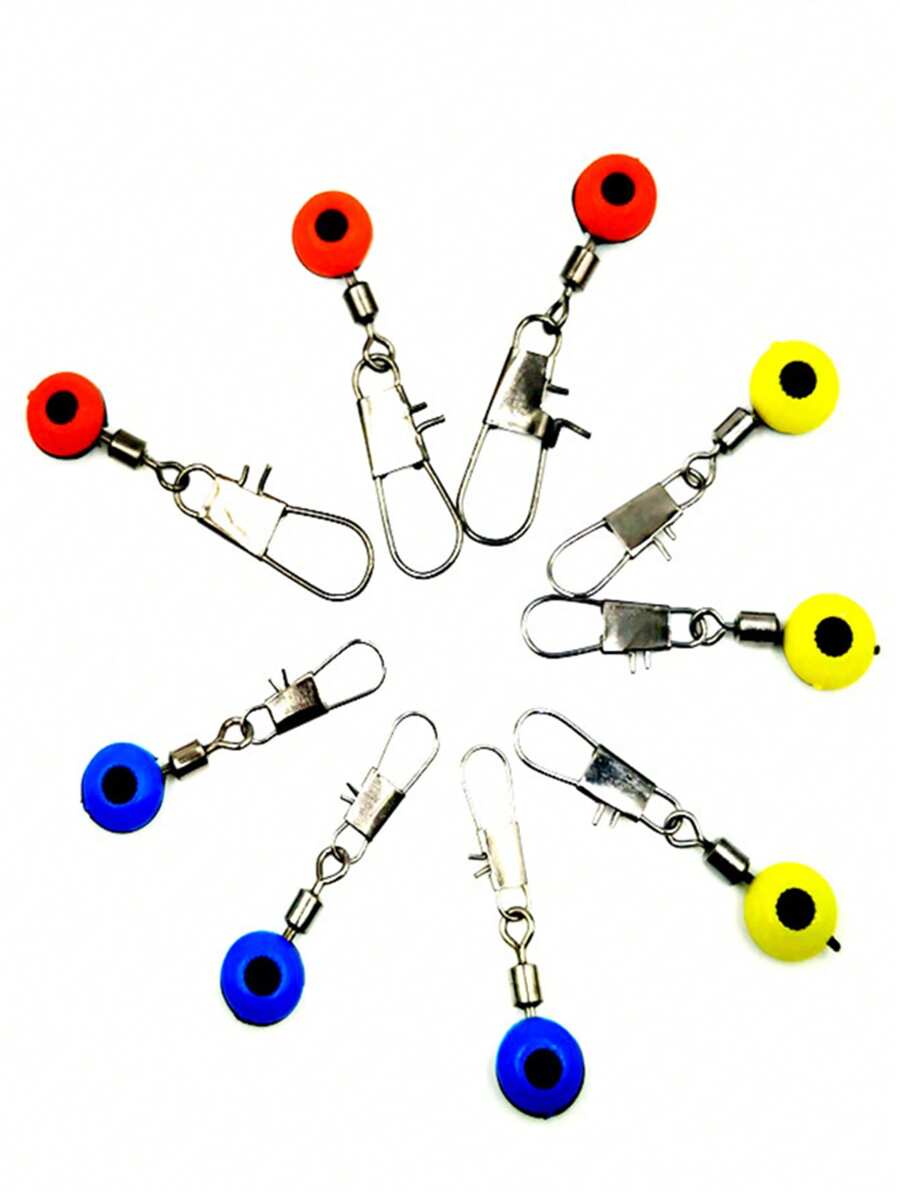60 peças Isca para Pesca no Mar em Forma de Feijão, Acessórios de Conector de Ligação em Forma de 8 para Vara de Pesca