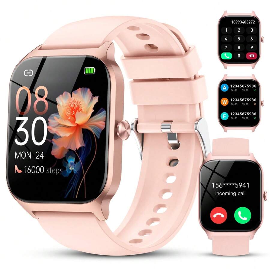 Smart Watch For Android And IPhone, 1.85 Inch Fitness Tracker, Men Women's Smartwatch With Answer/Make Calls/112+ Sports Modes/Message Reminder, IP68 Waterproof, For Gift Black