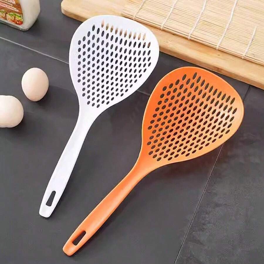 Grande passoire anti-dérapante résistante à la chaleur, écumoire japonaise pour le pot chaud, louche en plastique résistant aux hautes températures, passoire à suspendre, écumoire multifonction pour les boulettes et les nouilles, accessoire de cuisine essentiel