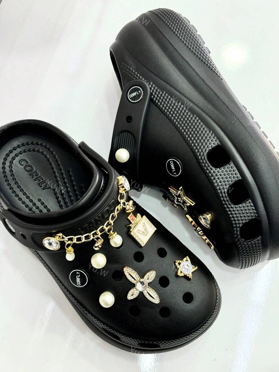 Chinelo de salto alto 100%EVA com pingente-Original Classic, Macio e Confortável