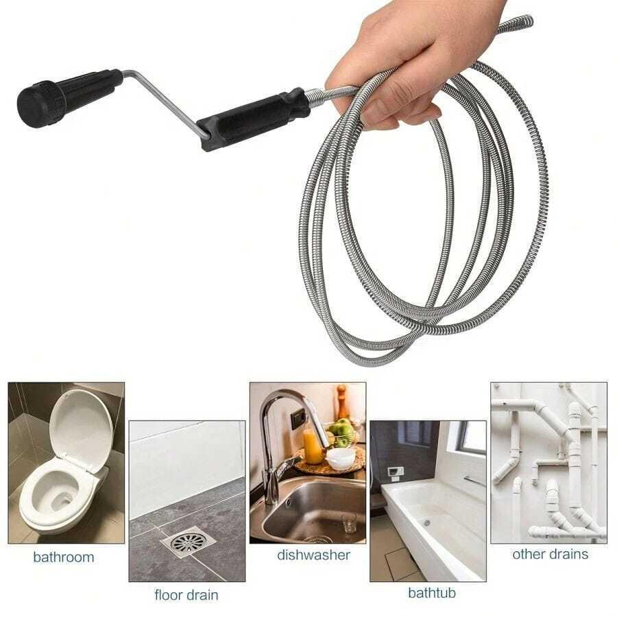 1 Stück Multi-funktionaler Ablaufentferner, flexibler manueller Rohrreiniger für Bad, Toilette, Küchenspüle, verstopften Abfluss, weiche Ablaufreinigungsfeder