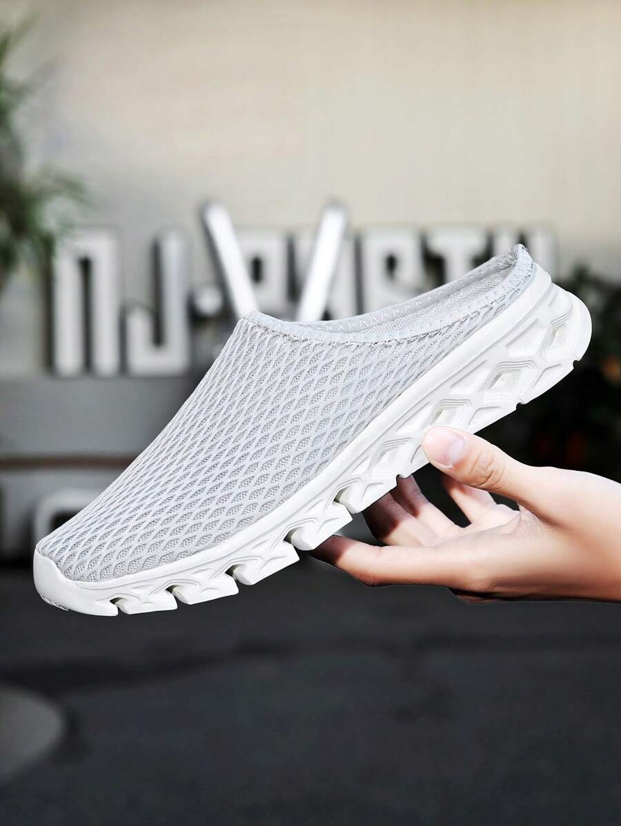 New Summer Slip-On Flat Backless Sandals, Casual Loose Sports Shoes For Plus Size