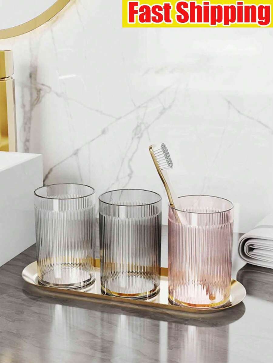 Multi-Functional Transparent Lightweight Mouthwash Cup, Luxury Travel Portable Toothbrush Cup, Suitable For Outdoor Use, Household Toothbrush Cup, Bathroom Mug, Bathroom Accessories, Light Luxury Wash Cup, Student Dormitory Toothbrush Cup, Bathroom Toothbrush Cup, Light Luxury Mouthwash Cup, Toothbrush Cup, Household Simplicity, Couples Cups, Hotel Guest House Plastic Toothbrush Cups Back To School