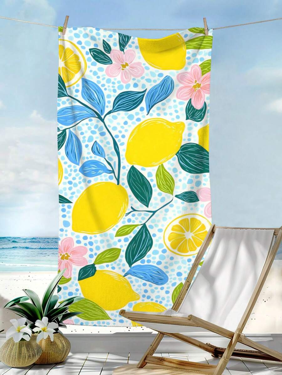 1 pieza Toalla de playa con estampado de insecto y mariposa, toalla de microfibra de secado rápido y absorbente adecuada para nadar, vacaciones, viajes, camping al aire libre