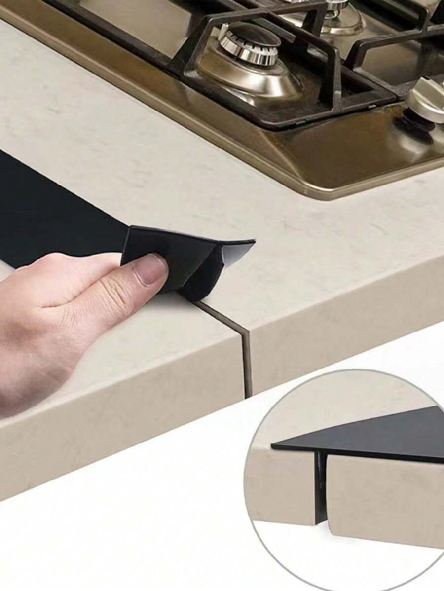 1PC/2PCS Stove Counter Cover Kitchen Seal, Stove Top Seal, Organic Silicon High Temperature Resistant Kitchen Gap Strip, Oil And Dirt Resistant Gas Stove Gap Soft Sealing Strip Silicone Gap Plug Kitchen Stove Counter Gap Cover - Flexible Stove Space Filler