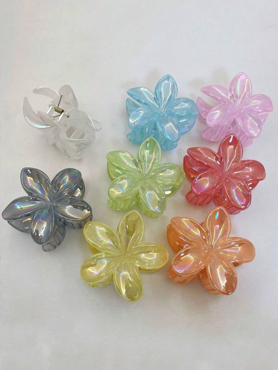 1pc/8pcs Colorful Flower Shaped Hair Clips, Suitable For Women's Everyday Life, Casual, Party, Commute, Holiday - Hair Accessories, Best Gift Choice For Girlfriend, Mom For Celebration, Birthday, Anniversary Or Graduation