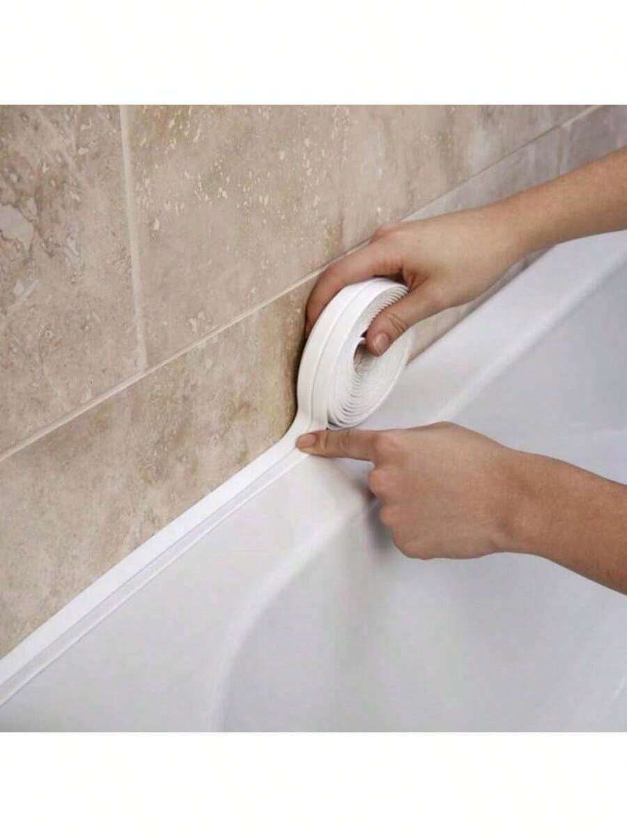 1 rollo de cinta impermeable y resistente al aceite, adecuada para cocina y baño - Adhesivo antihongo autoadhesivo para inodoro y baño - Pegatina impermeable estampada para suministros y decoración de cocina y baño, esencial para la decoración del hogar, la decoración de la pared del baño, la decoración de la pared, los artículos de decoración del dormitorio, la decoración de la sala de estar, los adhesivos personalizados