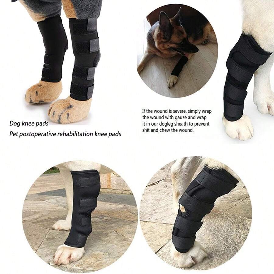 1 Peça - 2 Peças - Suprimentos de Reabilitação Pós-Operatória para Cães, Joelheiras, Suprimentos de Primeiros Socorros para Animais de Estimação, Joelheiras para Uso Externo, Capas de Proteção Articular para Animais