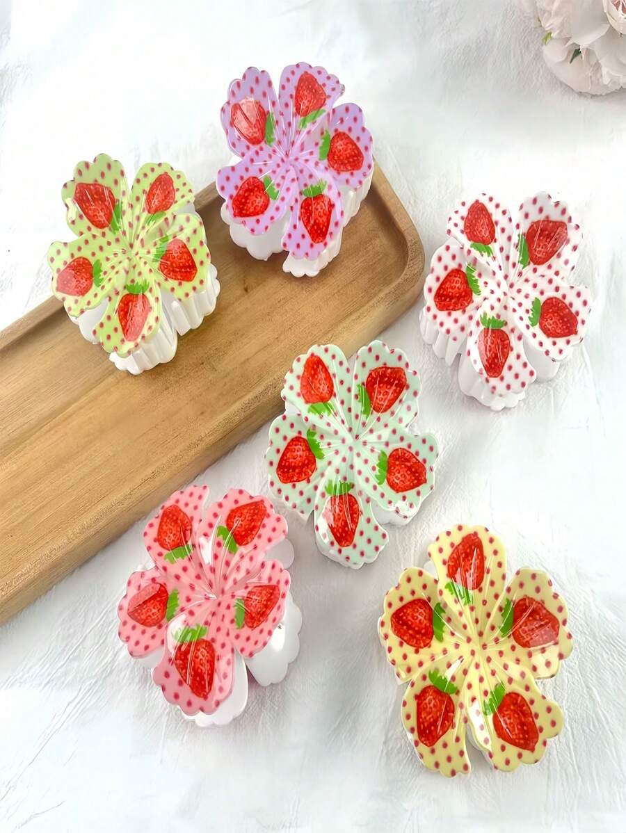 6 Stück/Set Sommer Neue Mode Clips Elegante Blumen Haarspange Scrunchies Haargummi für Frauen, geeignet für Alltag, Outdoor, Festival, Party, Yoga, Pendeln, Urlaub, Haar-Bun, Gesichtwaschen, Duschen, Make-up, Kleidung & Accessoires, Kopfbedeckung, Accessoires, Haarclips, Haarklammern, Haargreifer